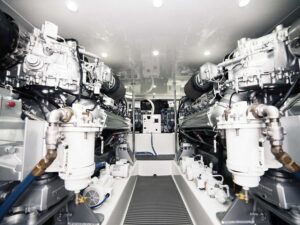 sportfish boat engine room