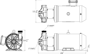 SeaStrong Silver Bullet SB-150 Series line drawings