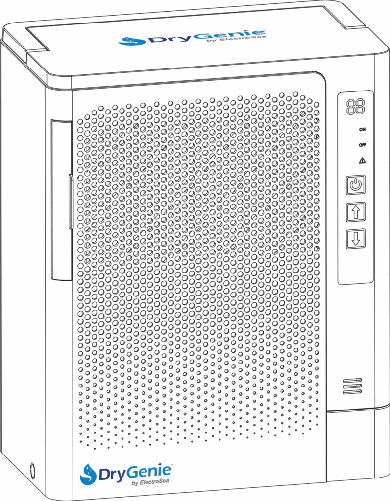 DryGenie marine dehumidifier line drawing
