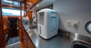 dehumidifier in a boat galley