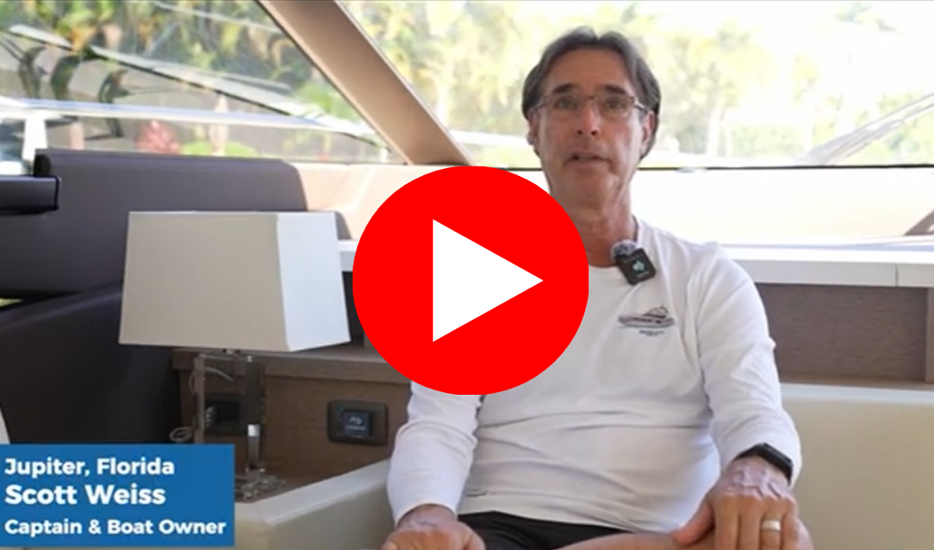 Video thumbnail of captain and boat owner Scott Weiss seated aboard his boat.